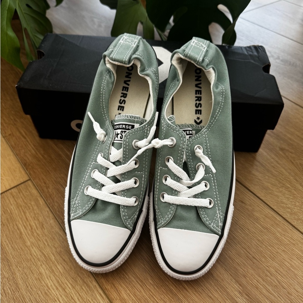 Converse Sage Green Canvas Sneakers